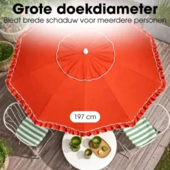 Mica Decorations Kantelbare Parasol 238 x Ø195 cm