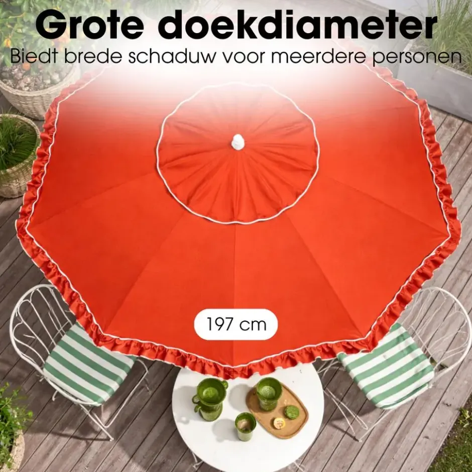Mica Decorations Kantelbare Parasol 238 x Ø195 cm