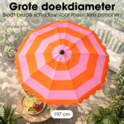 Mica Decorations Kantelbare Parasol 238 x Ø197 cm