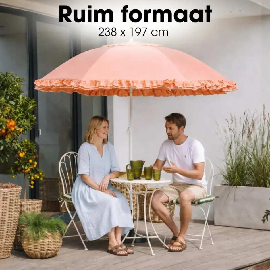 Mica Decorations Kantelbare Parasol 238 x Ø195 cm