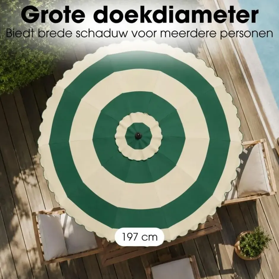 Mica Decorations Kantelbare Parasol 238 x Ø195 cm