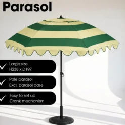 Mica Decorations Kantelbare Parasol 238 x Ø195 cm