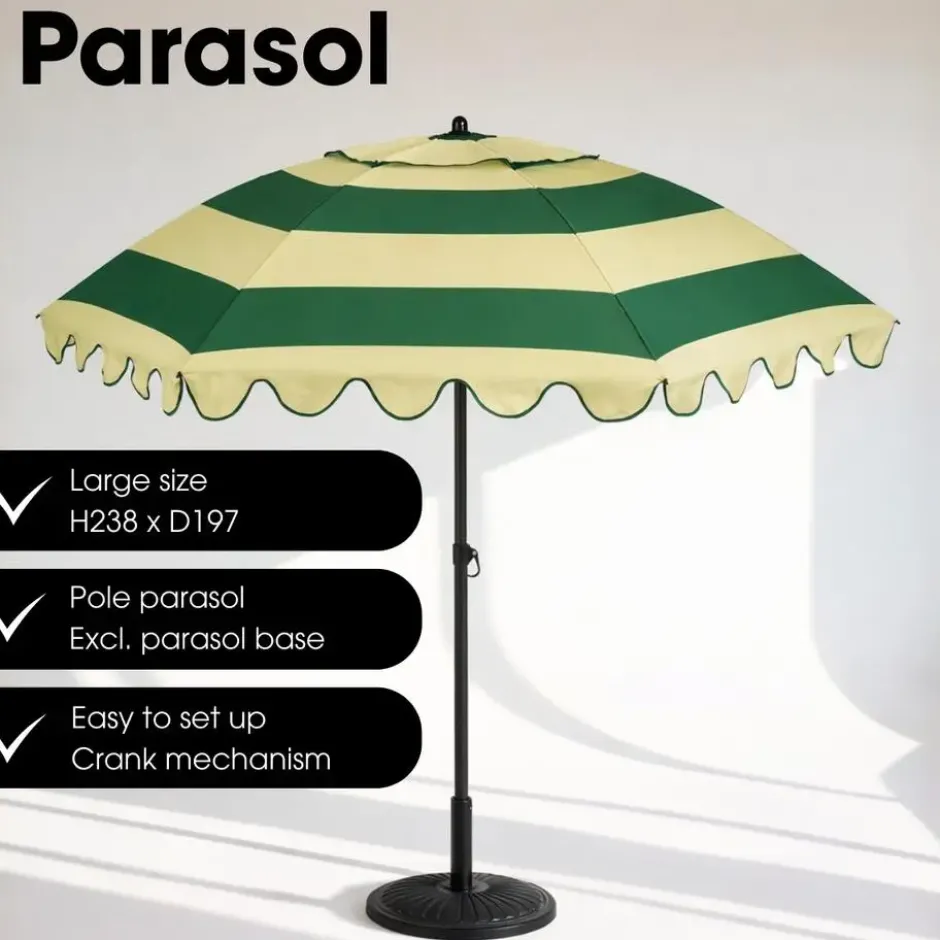 Mica Decorations Kantelbare Parasol 238 x Ø195 cm