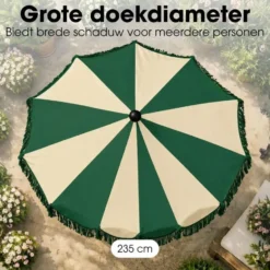 Mica Decorations Kim Parasol met Draagtas 238 x Ø235 cm
