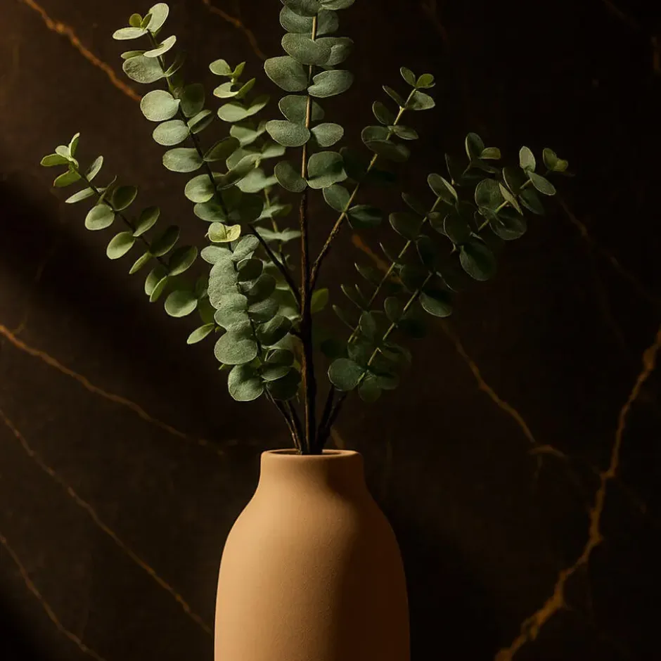 Mica Decorations Kunstblad - eucalyptus - groen - tak - 65 cm