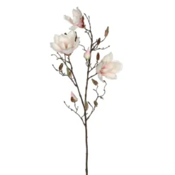 Mica Decorations Kunstbloemen Magnolia takken - 90 cm - wit