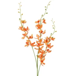 Mica Decorations Kunstbloem Orchidee Floris - 95 cm - oranje