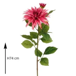 Mica Decorations Kunstbloem Dahlia Artistic - H74 cm - roze