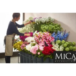 Mica Decorations Kunstbloem Campanula Floral - H71 cm - wit