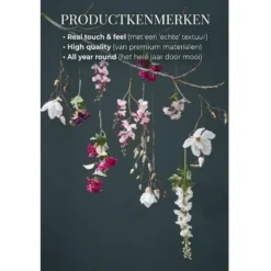 Mica Decorations Kunstbloem Campanula Floral - H71 cm - wit