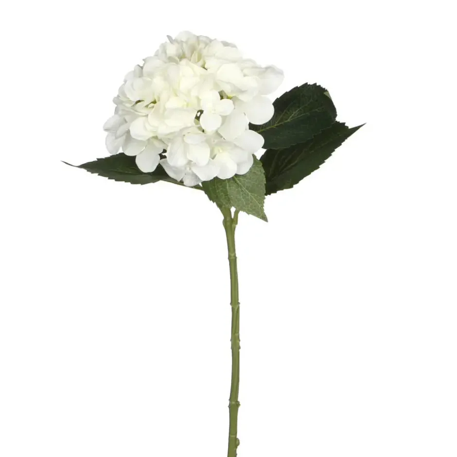 Mica Decorations Kunstbloem - Hortensia tak - wit - 51 cm