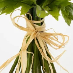 Mica Decorations Kunstbloem - boeket - ranonkel - oranje en wit