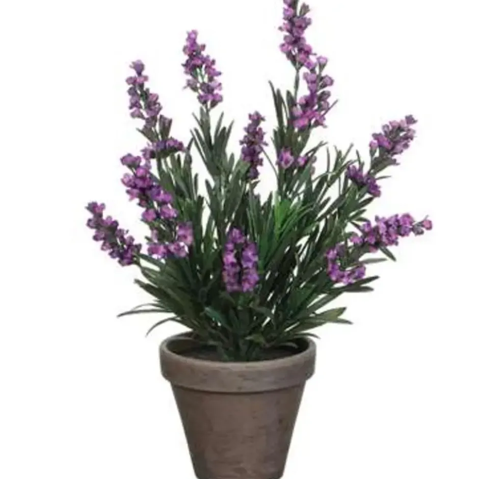 Mica Decorations Kunstplant - lavendel - paars - in pot - 20 x 33 cm