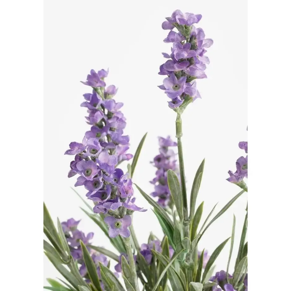 Mica Decorations Kunstplant - lavendel - paars - in pot - 20 x 33 cm