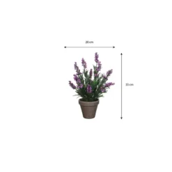 Mica Decorations Kunstplant - lavendel - paars - in pot - 20 x 33 cm