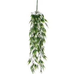 Mica Decorations Kunsttak - bamboe - plant - hangend - 76 x 20 cm