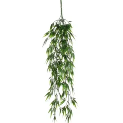 Mica Decorations Kunsttak - bamboe - plant - hangend - 76 x 20 cm