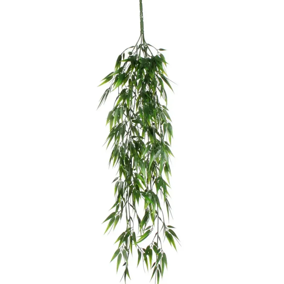 Mica Decorations Kunsttak - bamboe - plant - hangend - 76 x 20 cm