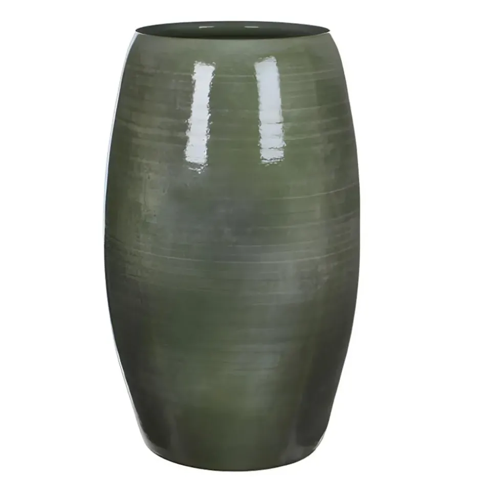 Mica Decorations Lester Vaas - H50 x Ø30 cm - Terracotta - Groen