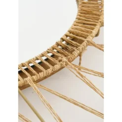 Mica Decorations Ludy Wandspiegel - H5 x Ø70 cm - Jute - Lichtbruin
