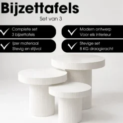Mica Decorations Lux Bijzettafel - Set van 3