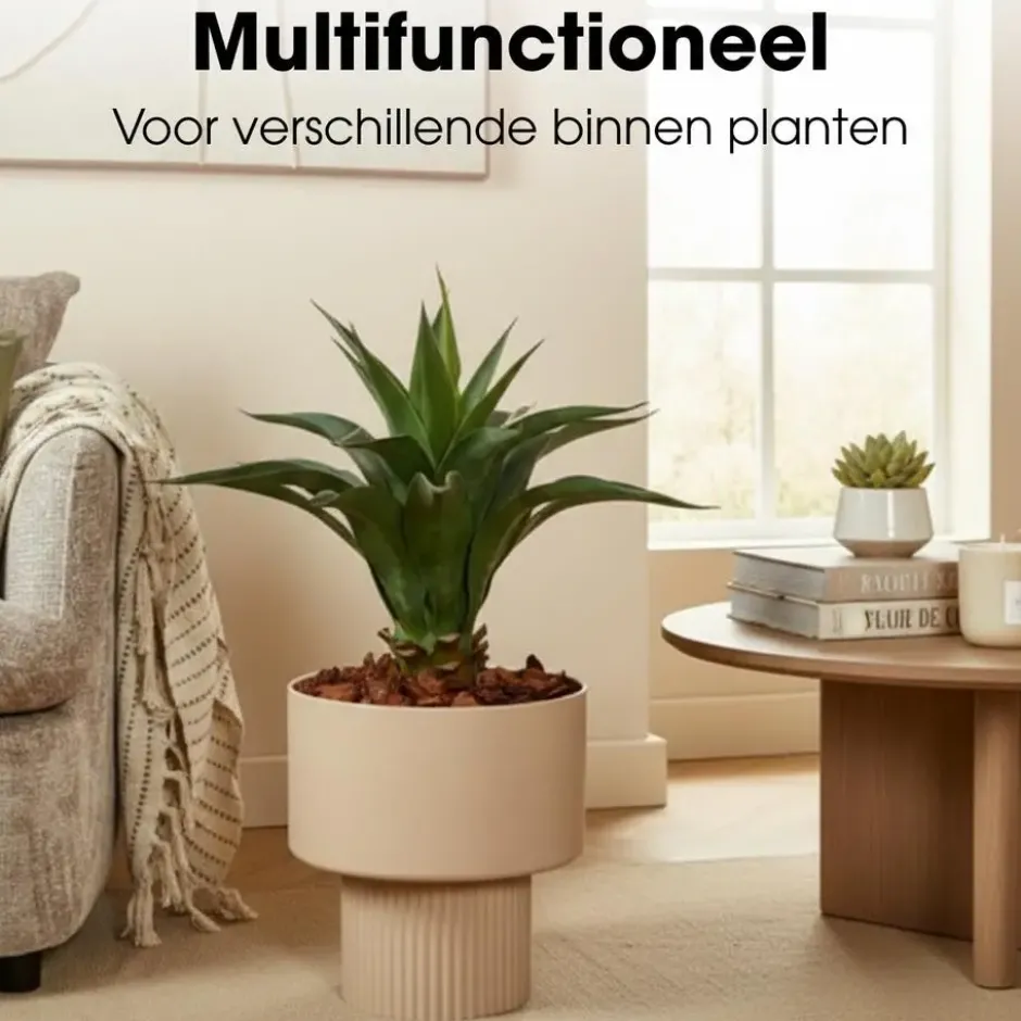 Mica Decorations Lux Bloempot – Lichtbruin