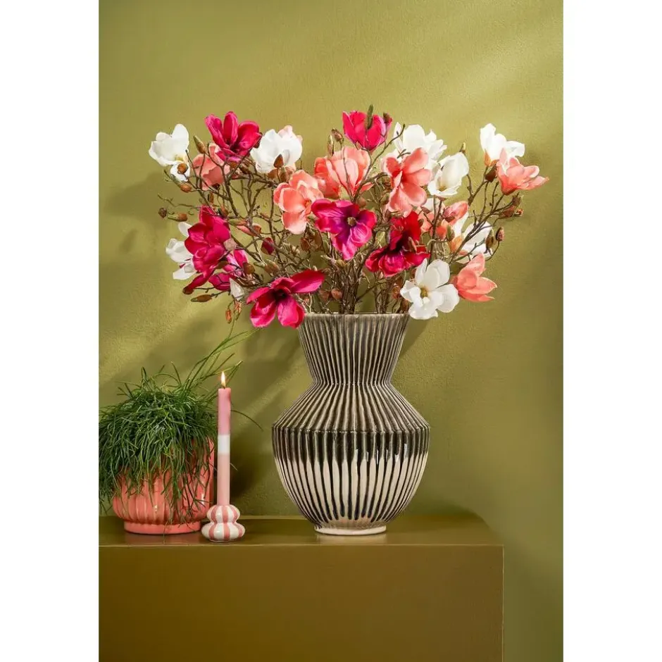 Mica Decorations Magnolia Kunstbloem - H88 cm - Wit