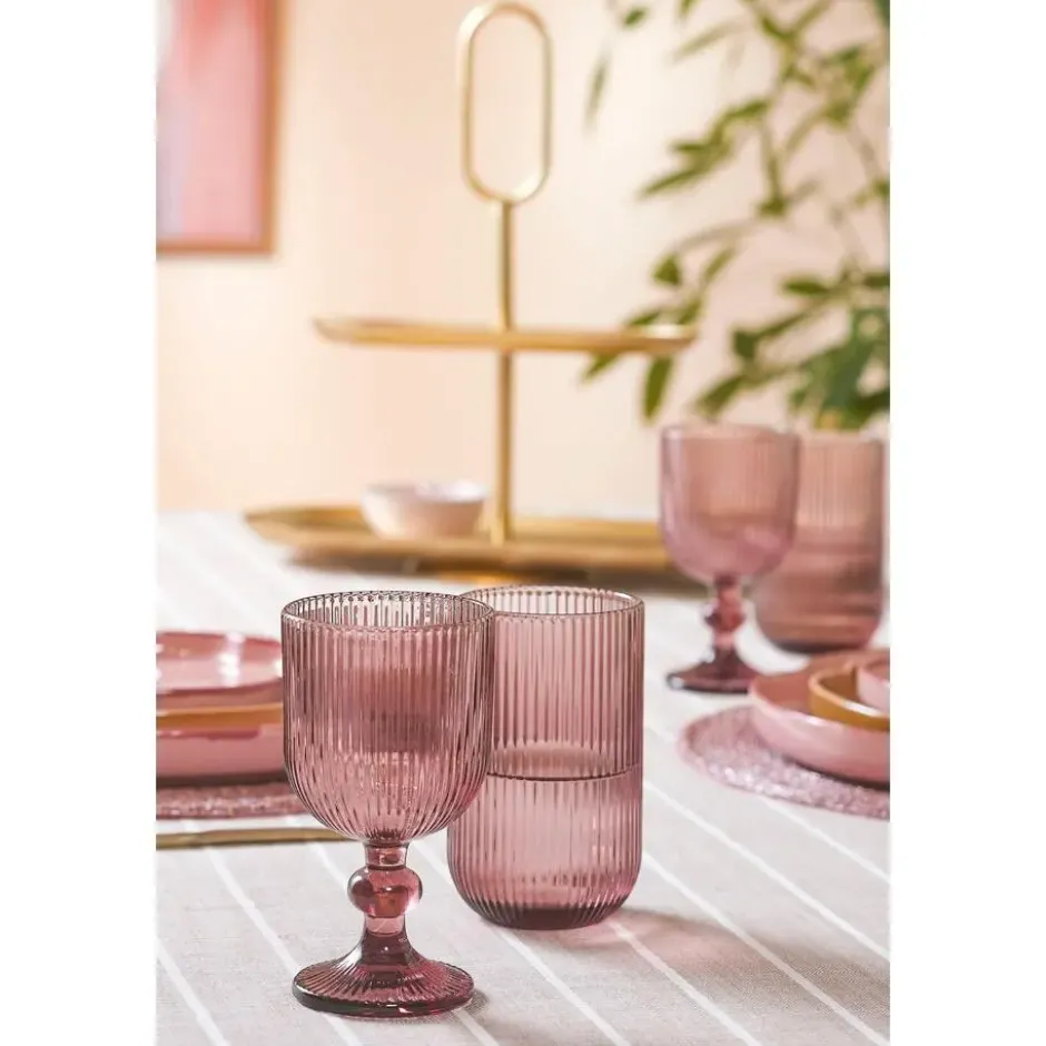 Mica Decorations Merlot Wijnglas - Set van 6 - 250 ml - Paars