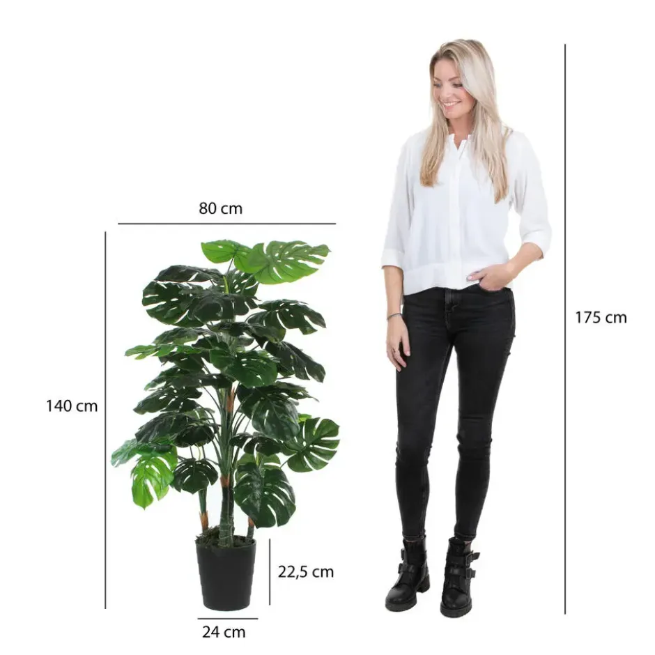 Mica Decorations Monstera Kunstplant - H130 x Ø80 cm