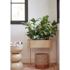 Mica Decorations Moritz Plantenstandaard -55x24x65cm - Beige