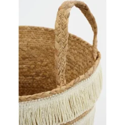 Mica Decorations Opbergmand - Set van 2 - H30 x Ø32 cm - Bruin