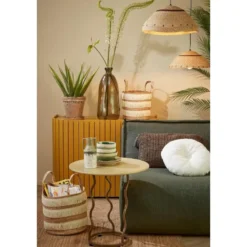 Mica Decorations Opbergmand - Set van 2 - H30 x Ø32 cm - Bruin