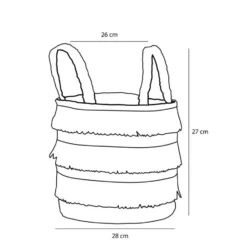 Mica Decorations Opbergmand - Set van 2 - H30 x Ø32 cm - Bruin