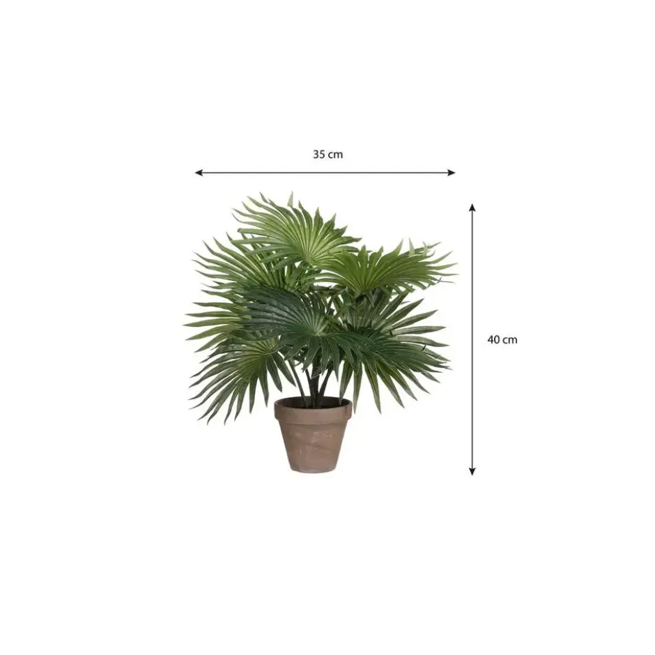 Mica Decorations Palm Kunstplant - H40 x Ø35 cm - Groen