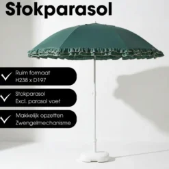 Mica Decorations Parasol Kantelbaar 238 x Ø195 cm