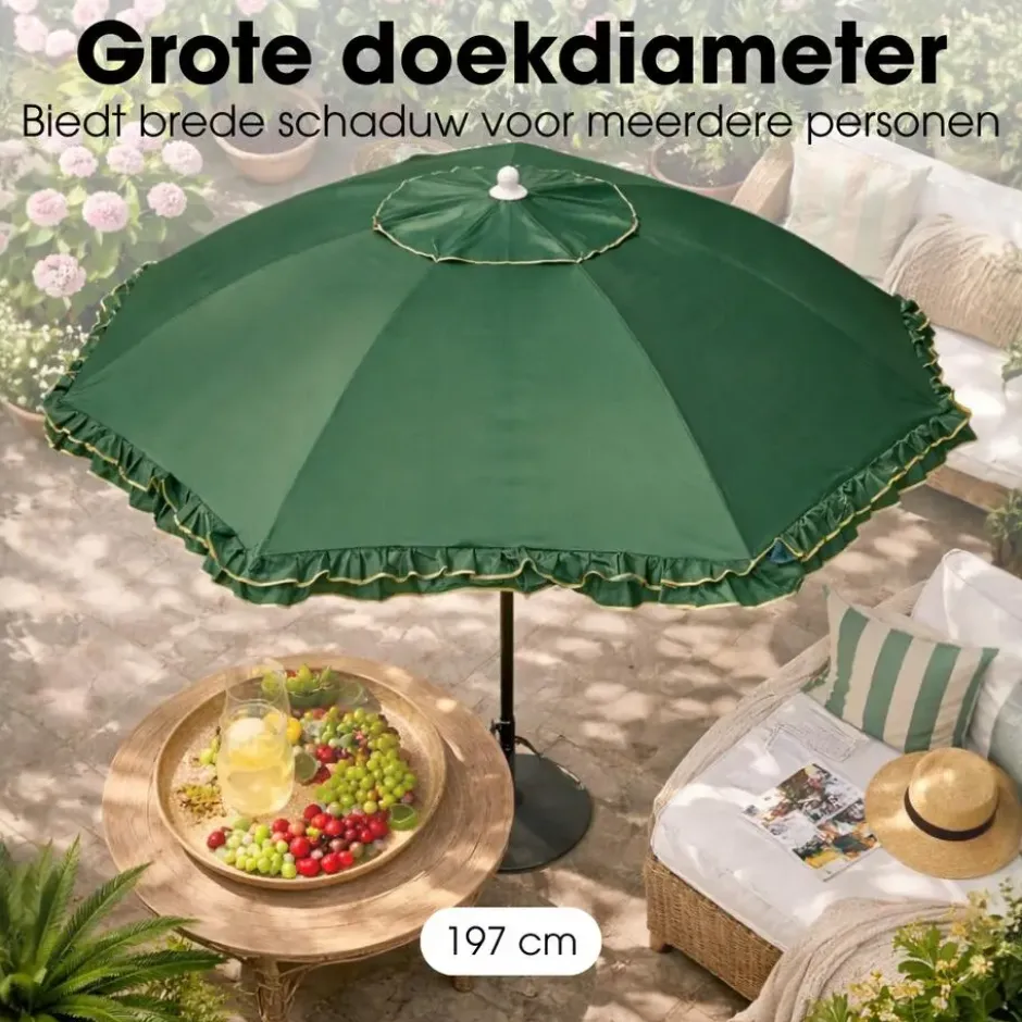 Mica Decorations Parasol Kantelbaar 238 x Ø195 cm