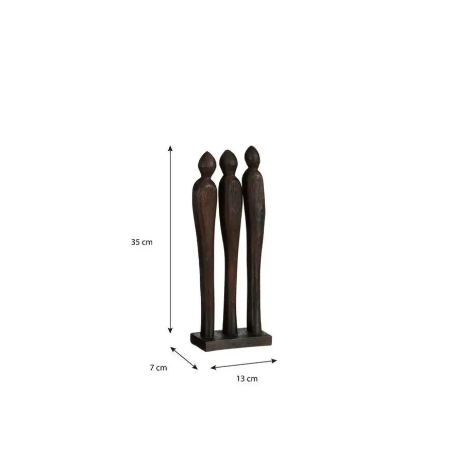 Mica Decorations Pegara Woondecoratie - L7 x B13 x H35 cm - Hout