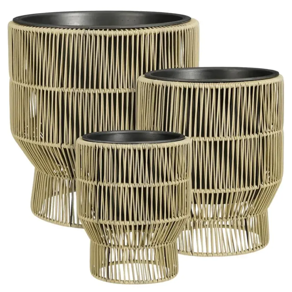 Mica Decorations Peta Bloempot – Set van 3 – Groen