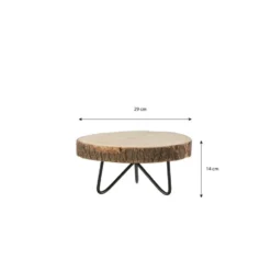 Mica Decorations Pia Boomstam Bijzettafel - Ø29 cm - Lichtbruin