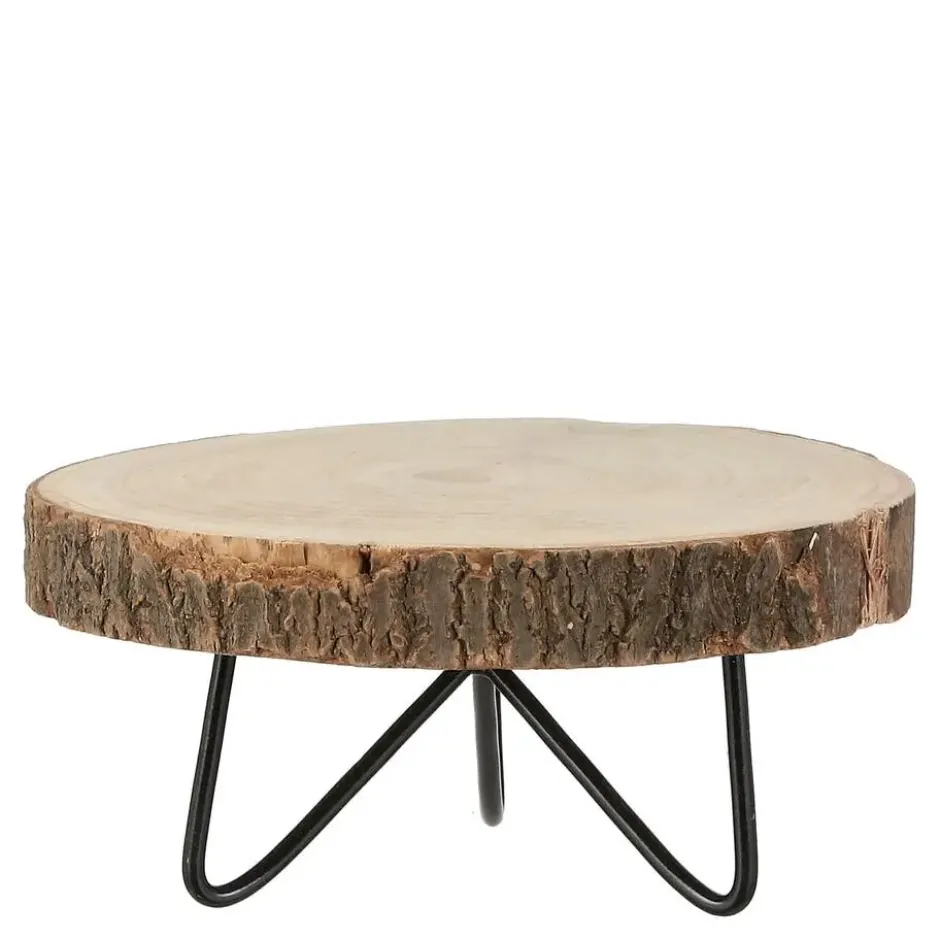 Mica Decorations Pia Boomstam Bijzettafel - Ø29 cm - Lichtbruin