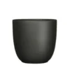 Mica Decorations Planten/bloempot Tusca - Zwart - D12/H11 cm