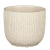 Mica Decorations Plantenpot - keramiek - mat wit - D11/H9 cm