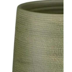 Mica Decorations Plantenpot - groen relief - terracotta - 30x28cm