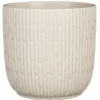 Mica Decorations Plantenpot - keramiek - mat wit - D19/H18 cm