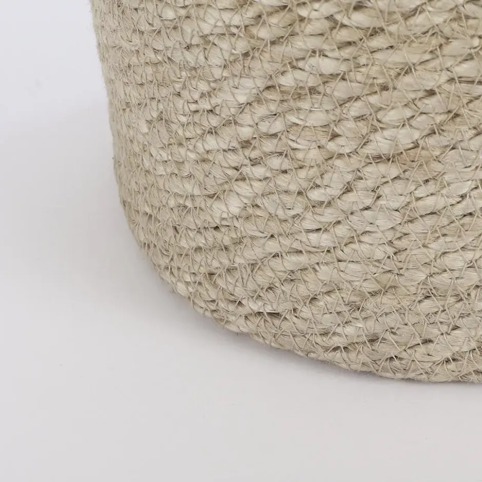 Mica Decorations Plantenpot - rotan - bruin - plantenmand - 20 x 20 cm