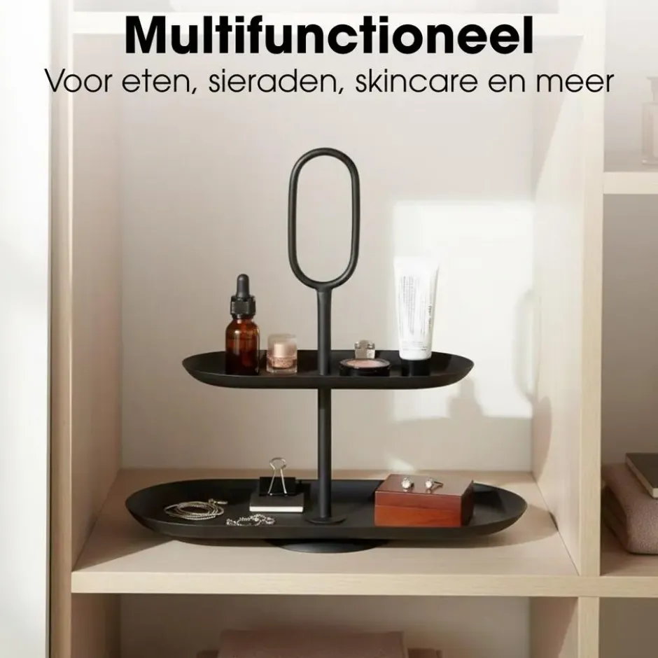 Mica Decorations Rama Etagere 2 Laags - L38 x B17 x H37 cm - Metaal