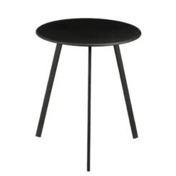 Mica Decorations Seatle Bijzettafel Zwart - h45xd38cm