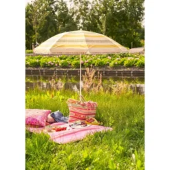 Mica Decorations Strandparasol - H180 x Ø160 cm - Geel