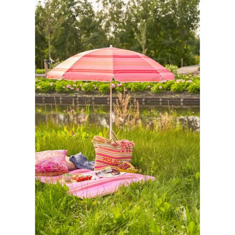 Mica Decorations Strandparasol - H180 x Ø160 cm - Lichtroze