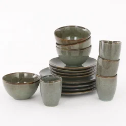 Mica Decorations Tabo Serviesset 4 persoons Keramiek Groen